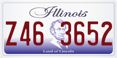 IL license plate Z463652