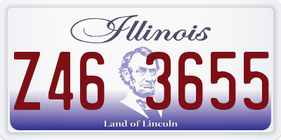 IL license plate Z463655