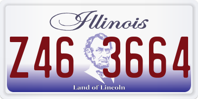 IL license plate Z463664