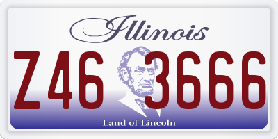 IL license plate Z463666
