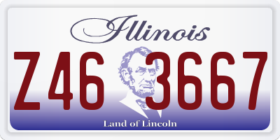 IL license plate Z463667