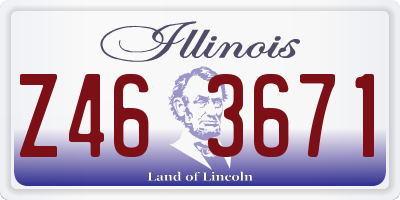 IL license plate Z463671