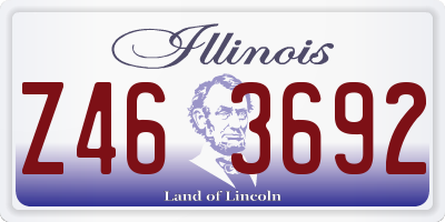 IL license plate Z463692