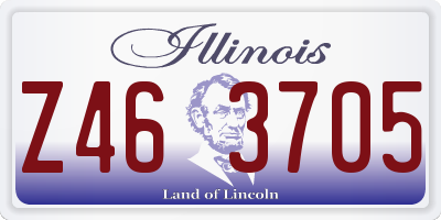 IL license plate Z463705