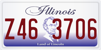 IL license plate Z463706
