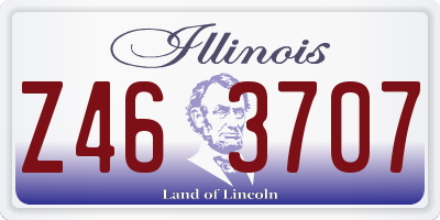 IL license plate Z463707