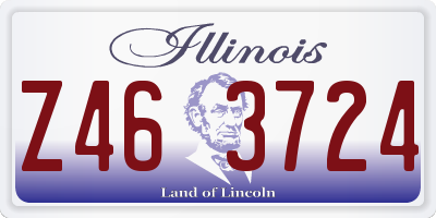 IL license plate Z463724