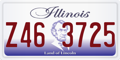 IL license plate Z463725
