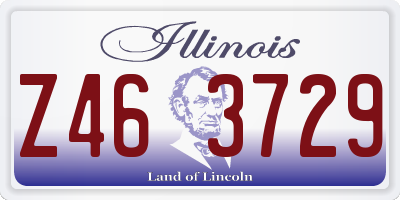 IL license plate Z463729