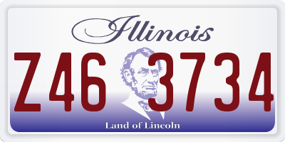 IL license plate Z463734