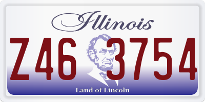 IL license plate Z463754