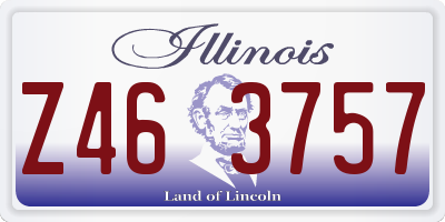 IL license plate Z463757