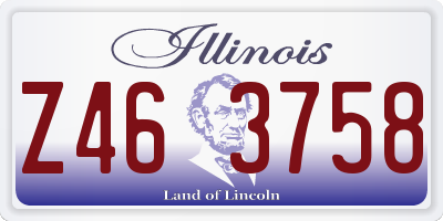 IL license plate Z463758