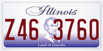 IL license plate Z463760