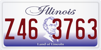 IL license plate Z463763