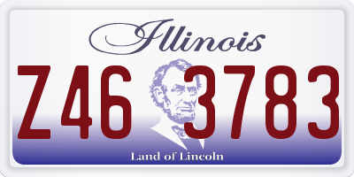 IL license plate Z463783