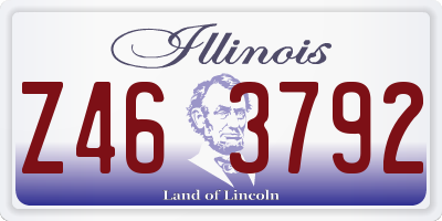 IL license plate Z463792