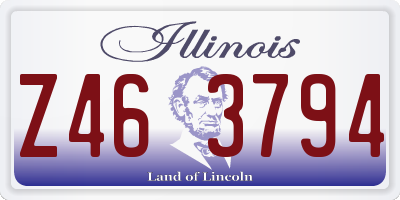 IL license plate Z463794