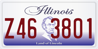 IL license plate Z463801