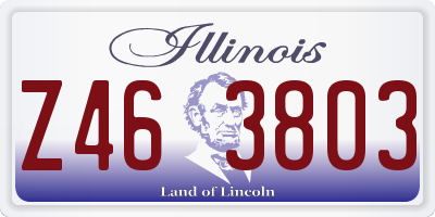 IL license plate Z463803