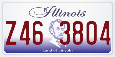 IL license plate Z463804