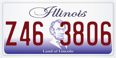 IL license plate Z463806