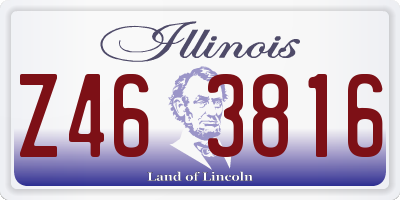 IL license plate Z463816