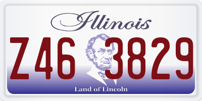 IL license plate Z463829