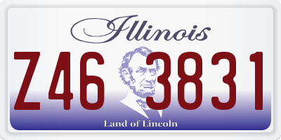 IL license plate Z463831