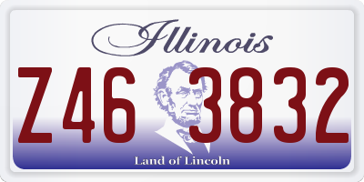 IL license plate Z463832