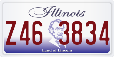 IL license plate Z463834