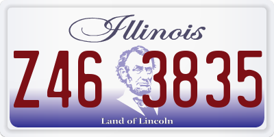IL license plate Z463835