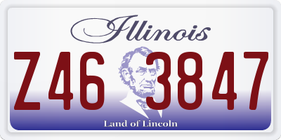 IL license plate Z463847