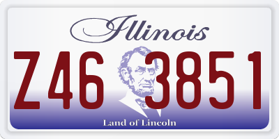 IL license plate Z463851
