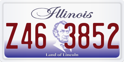 IL license plate Z463852