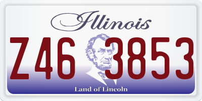 IL license plate Z463853