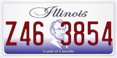 IL license plate Z463854