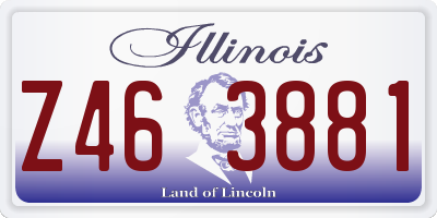 IL license plate Z463881