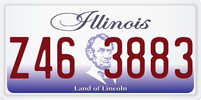 IL license plate Z463883