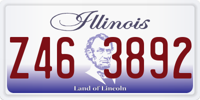 IL license plate Z463892
