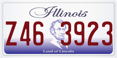 IL license plate Z463923