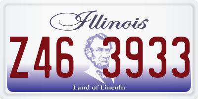 IL license plate Z463933