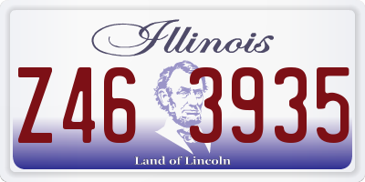 IL license plate Z463935