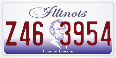 IL license plate Z463954