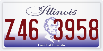 IL license plate Z463958