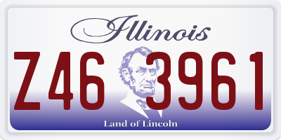 IL license plate Z463961