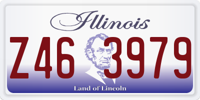 IL license plate Z463979