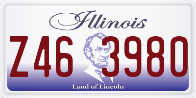 IL license plate Z463980