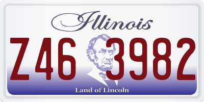 IL license plate Z463982