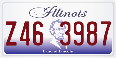 IL license plate Z463987
